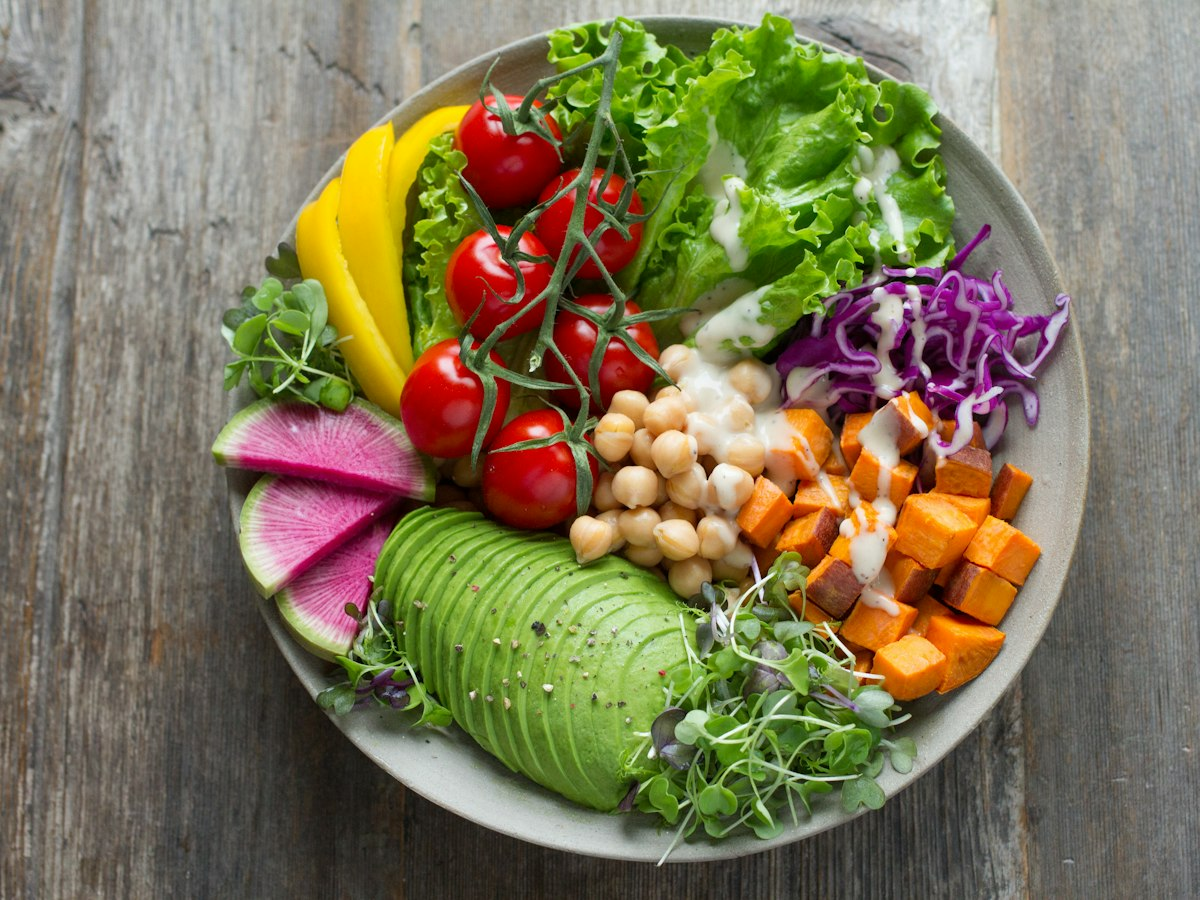 Healthy balanced meal supporting semaglutide weight loss