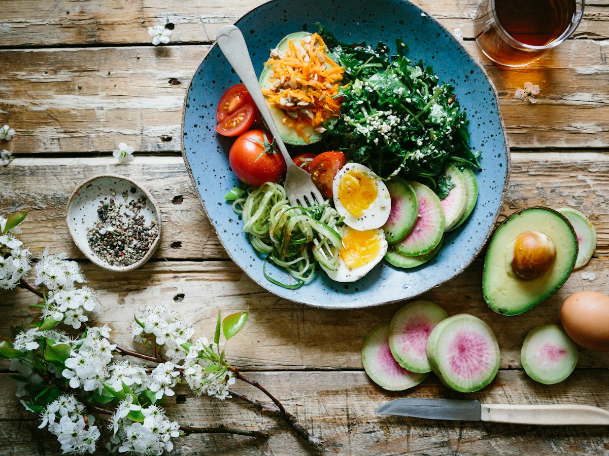 High-protein meal with vegetables to support tirzepatide weight loss